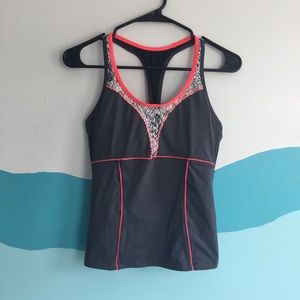 Athleta Torpedo Tankini Top Asphalt Small #983867